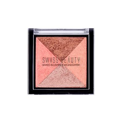 Swiss Beauty Baked Blusher & Highlighter - (Shade-1) 7 gm - Blushes