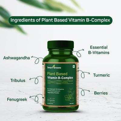 Smart Greens Plant Based Vitamin-B Complex Capsule 60's - Hair & Skin