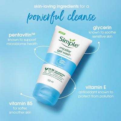 Simple Water Boost Micellar Facial Wash 150 ml - Face Wash & Cleansers