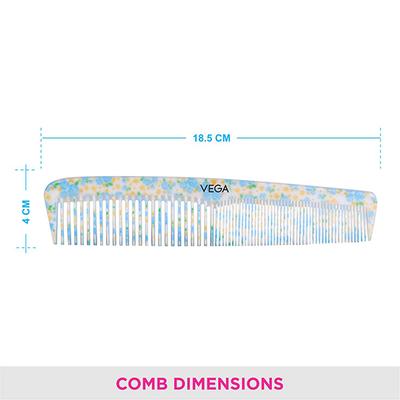 Vega Tulip Grooming Hair Comb, for Men and Women (VC2DC-1279) 2's - Hair Combs