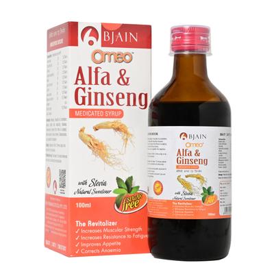 Bjain Omeo Alfa Ginseng Sugar Free Syrup 100 ml - Speciality Medicine