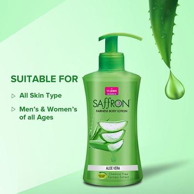 VI-John Saffron Aloevera Fairnes Body Lotion for Women 250ml each 2's - Lotions & Creams