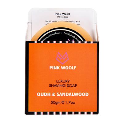 Pink Woolf Luxury Shaving Soap - Oudh & Sandalwood (Refill) 50 gm - Shaving Creams