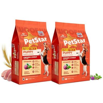 Petstar Puppy Food - Chicken and Wheat 3 kg (Buy 1 Get 1) - Petfood