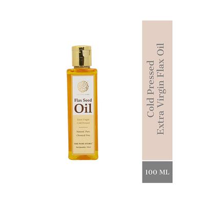 The Pure Story Flax Seed Oil Pure Natural, Extra Virgin Cold Pressed 100ml - Face Oils