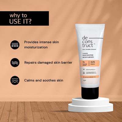 Deconstruct Skin Soothe Moisturizer 1% Ceramides + 0.2% Bisabolol 50 gm - Face Moisturizers