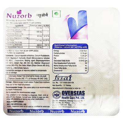 NUZORB Tablet 15's - Supplements-Vam