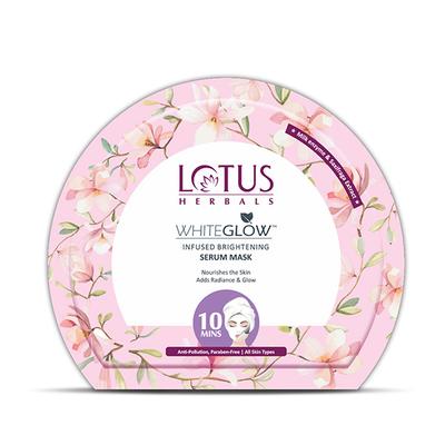 Lotus Herbals Whiteglow Infused Brighteing Serum Mask 20 Gm - Sheet Masks