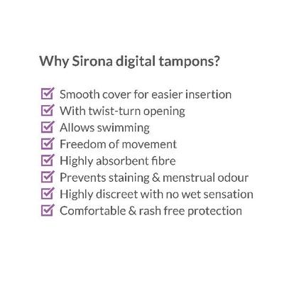 Sirona FDA Approved Premium Digital Tampon - Medium Flow (Pack of 2 x 20's) - Tampons
