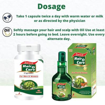 Zenius Hair O Care Hair Oil 100 ml + Hair O Care Capsule 60's 1's - Speciality Medicines