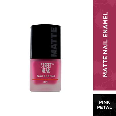 Streetwear Nail Enamel (Matte) - Pink Petal 8 Ml - Nail Polish