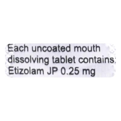 Etizep 0.25mg Tablet 10'S - Depression-Ant