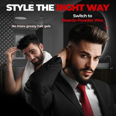 Beardo Max Volume Powder Wax Matte Finish Strong Hold Restylable Hair Wax 10gm - Hair Gels & Waxes