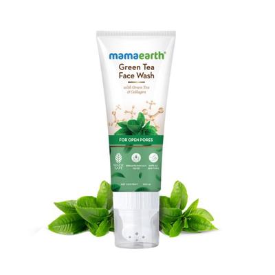 Mamaearth Green Tea Face Wash With Green Tea & Collagen For Open Pores 100 ml - Face Wash & Cleansers
