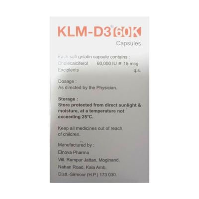 KLM D3 60k Softgel Capsule 8's - Supplements-Vit