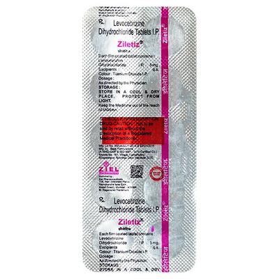 ZILETIZ 5 Tablet 10's - Allergies-Ant