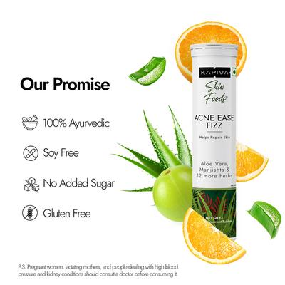 Kapiva Skin Foods Acne Ease Fizz Tablet 20's - Skin-Treatment