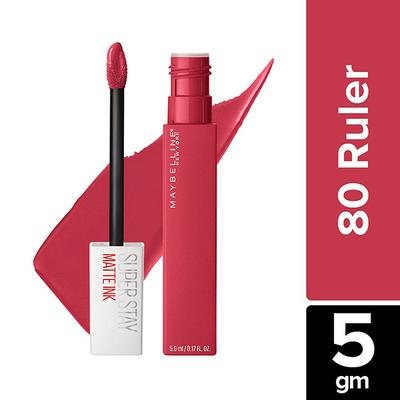 Maybelline New York Super Stay Matte Ink Liquid Lipstick, 80 Ruler 5 Gm - Lipsticks