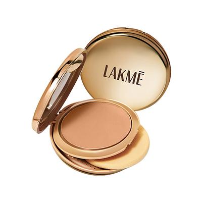 Lakme 9to5 Unreal Dual Cover Pressed Powder, 2 In 1 Compact + Foundation, 16 Sand, 9 gm - Compact Powder