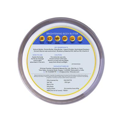Vedic Valley Brightening Body Butter Certified Natural m 250 gm - Body Butter