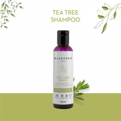 Glamveda Anti Dandruff and Healthy Hydration Tea Tree Shampoo 100 ml - Shampoos