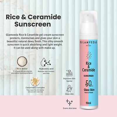 Glamveda Korean Glass Skin Rice & Ceramide 3 Step Daily Skincare Routine 3 Items 1's - Makeup Kits & Sets