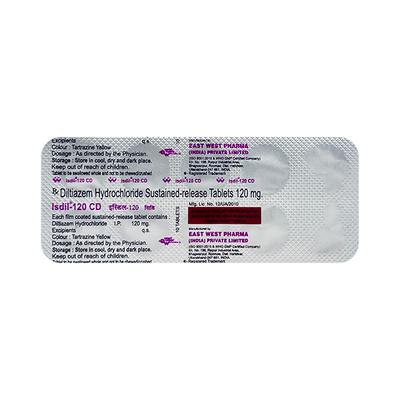 Isdil CD 120mg Tablet 10'S - Hypertension-Cal