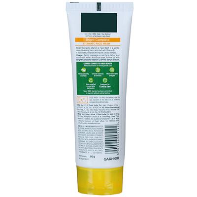 Garnier Bright Complete VITAMIN C Facewash 50 gm - Face Wash & Cleansers