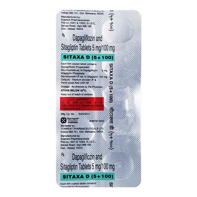 SITAXA D 5+100 Tablet 10's - Diabetes-Ant