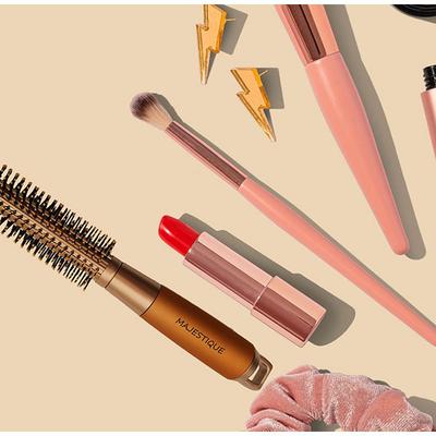 Majestique Golden Series Round Hair Brush for Blow Drying HR103 Nylon Bristles 1's - Hair Brushes