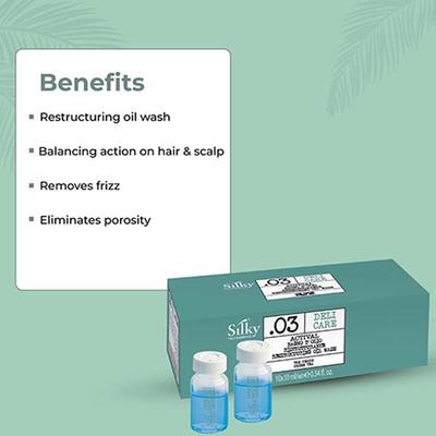 Silky Technobasics .03 Deli Care Actival Restructuring Oil Wash (10ml/10Pcs) 10's - Hair Treatment