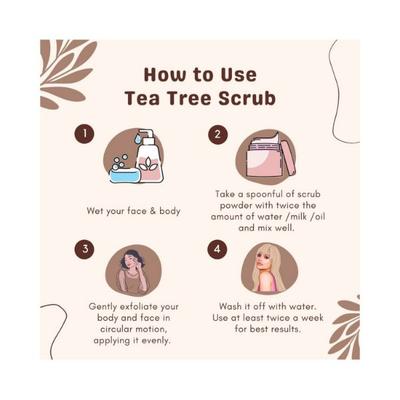 Essentia Extracts Tea Tree Face & Body Exfoliating Scrub 100 gm - Scrubs & Exfoliants