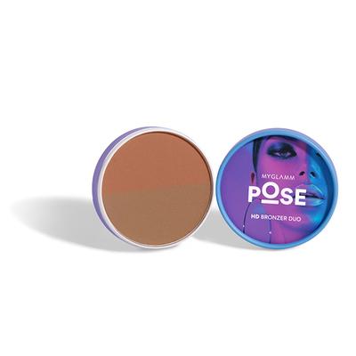 Myglamm Pose Hd Bronzer Duo - Cinnamon Teracotta 9 Gm - Bronzers