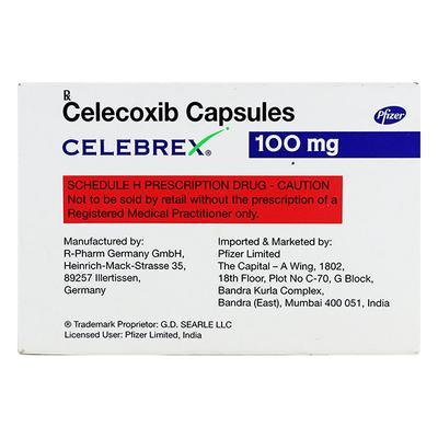 CELEBREX 100mg Capsule 10's - Pain relief-Nsa