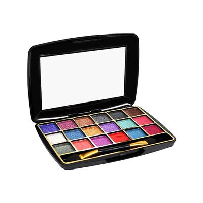 Half N Half 18 Colors Makhmali Eyeshadow With Brush In Makeup Palette Highly Pigmented Long Lasting Waterproof Smooth Blendable Colors - Multicolor-02 12.8 gm - Face Palettes
