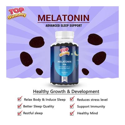Top Gummy Melatonin 10 mg Gummies - Strawberry Flavour 30's - Mental Health