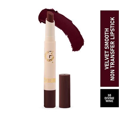 Matt Look Velvet Smooth Non - Transfer, Long Lasting & Water Proof Lipstick, Divine Wine 2 gm - Lipsticks