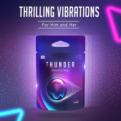 Manforce Epic Thunder Vibrating Ring 1's - Massagers And Vibrators