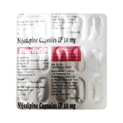 NICARDIA 10 Capsule 15's - Hypertension-Cal