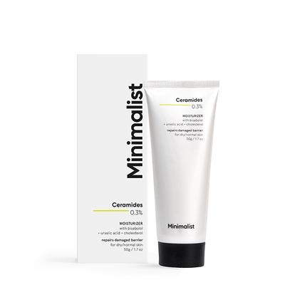 Minimalist Ceramides 0.3% + Bisabolol Strengthens and repair Skin Barrier, Hydrates & Soothes 50 gm - Face Moisturizers