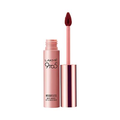 Lakme 9 To 5 Weightless Lip & Cheek Color Chocolate Mousse 9 Gm - Lipsticks