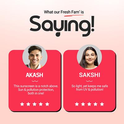 Aqualogica Detan + Dewy Sunscreen With Cherry Tomato & Hyaluronic Acid With SPF 50 & Pa ++++ 80 gm - Body Sunscreen