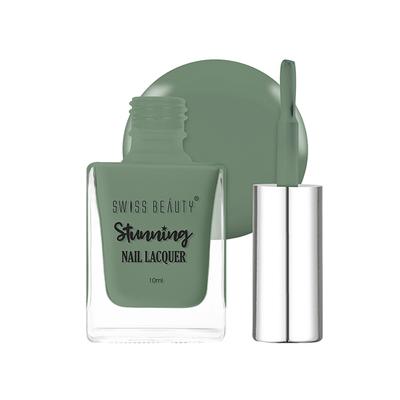 Swiss Beauty Stunning Nail Lacquer Shade - F1037372 - Crocodile Green 10 gm - Nail Polish