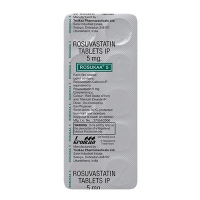 Rosukaa 5mg Tablet 10'S - High Cholesterol-Dys