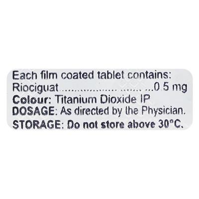 Rioci 0.5mg Tablet 10'S - Hypertension-Oah