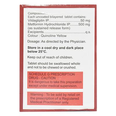 GLUVILDA M+ 500 Tablet 15's - Diabetes-Ant