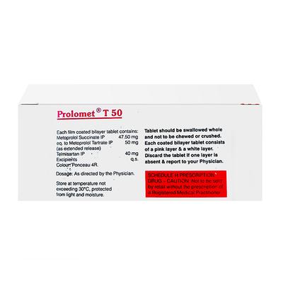 PROLOMET T 50 Tablet 10's - Hypertension-Ang