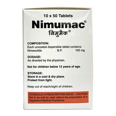 NIMUMAC ORANGE FLAVOURED MOUTH DISSOLVING Tablet 10's - Pain relief-Nsa