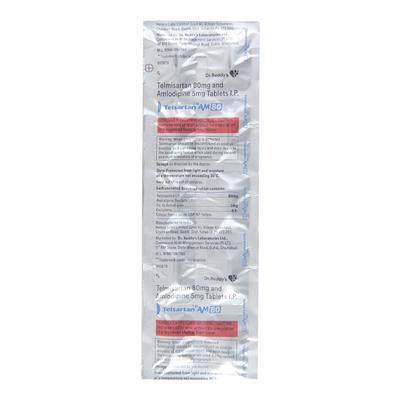 Telsartan AM 80mg Tablet 10'S - Hypertension-Ang