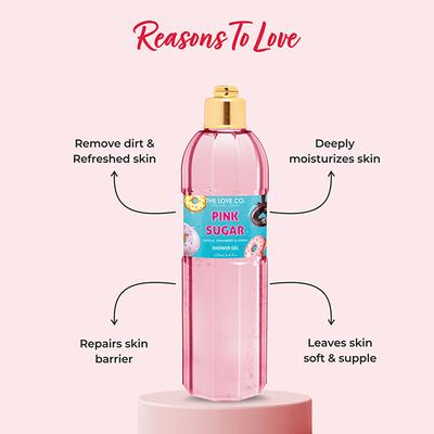 The Love Co. Pink Sugar Body Wash - Embrace Sweetness and Softness for a Delightful Shower Experience 250 ml - Shower Gels & Body Wash
